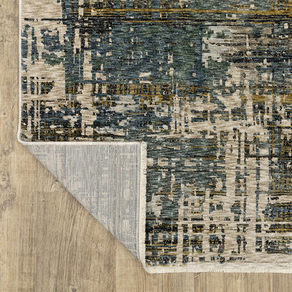Oriental Weavers Hayden 2&#39;3&quot; x 7&#39;6&quot; Blue and Gold Runner, , large