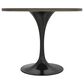 Leisuremod LeisureMod Verve Collection 36 Round Dining Table, Black Base with Dark Maple MDF Top, , large