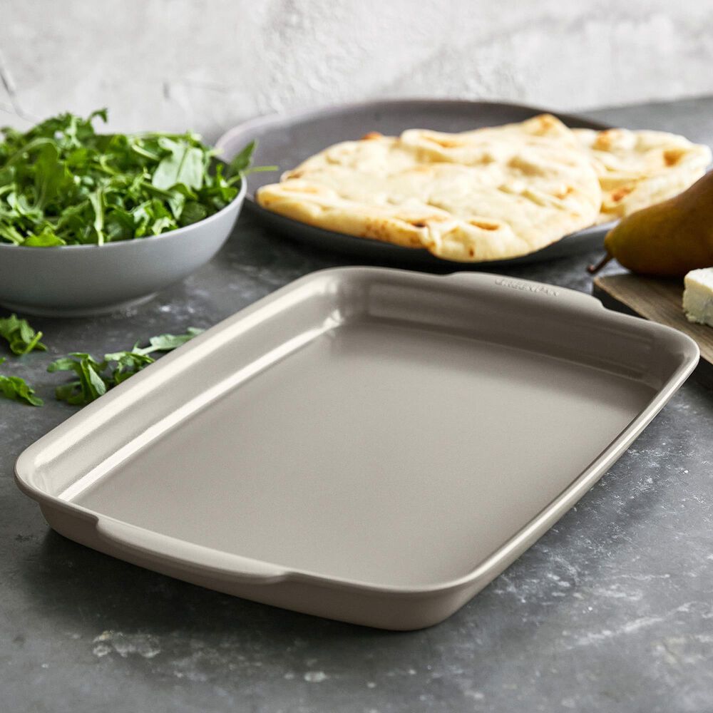 Green Pan Premiere Ovenware 13" x 9" Quarter Sheet Pan in Taupe, , large