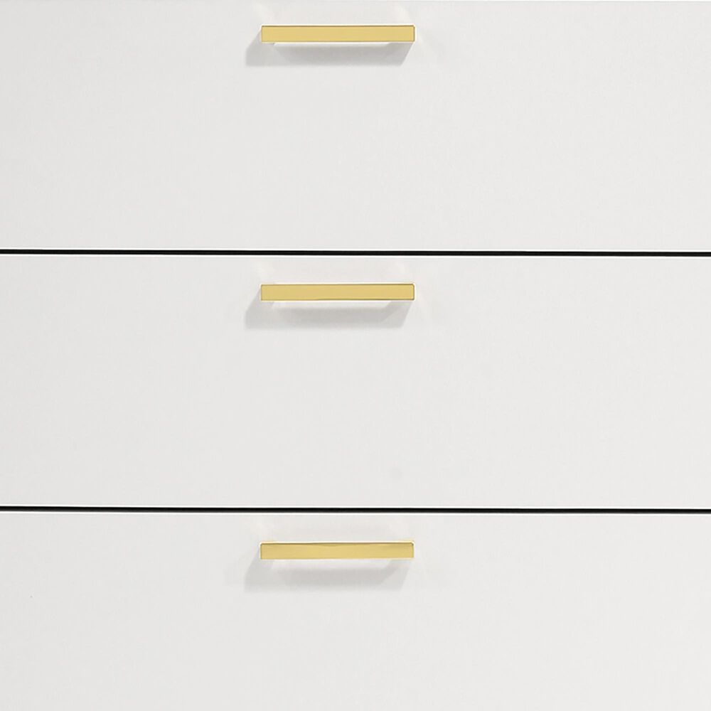 Pacific Landing Kendall 6-Drawer Dresser in Gold and White, , large