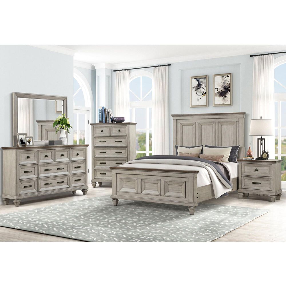 New Heritage Design Mariana 9-Drawer Dresser and Mirror in Vintage Creme, , large
