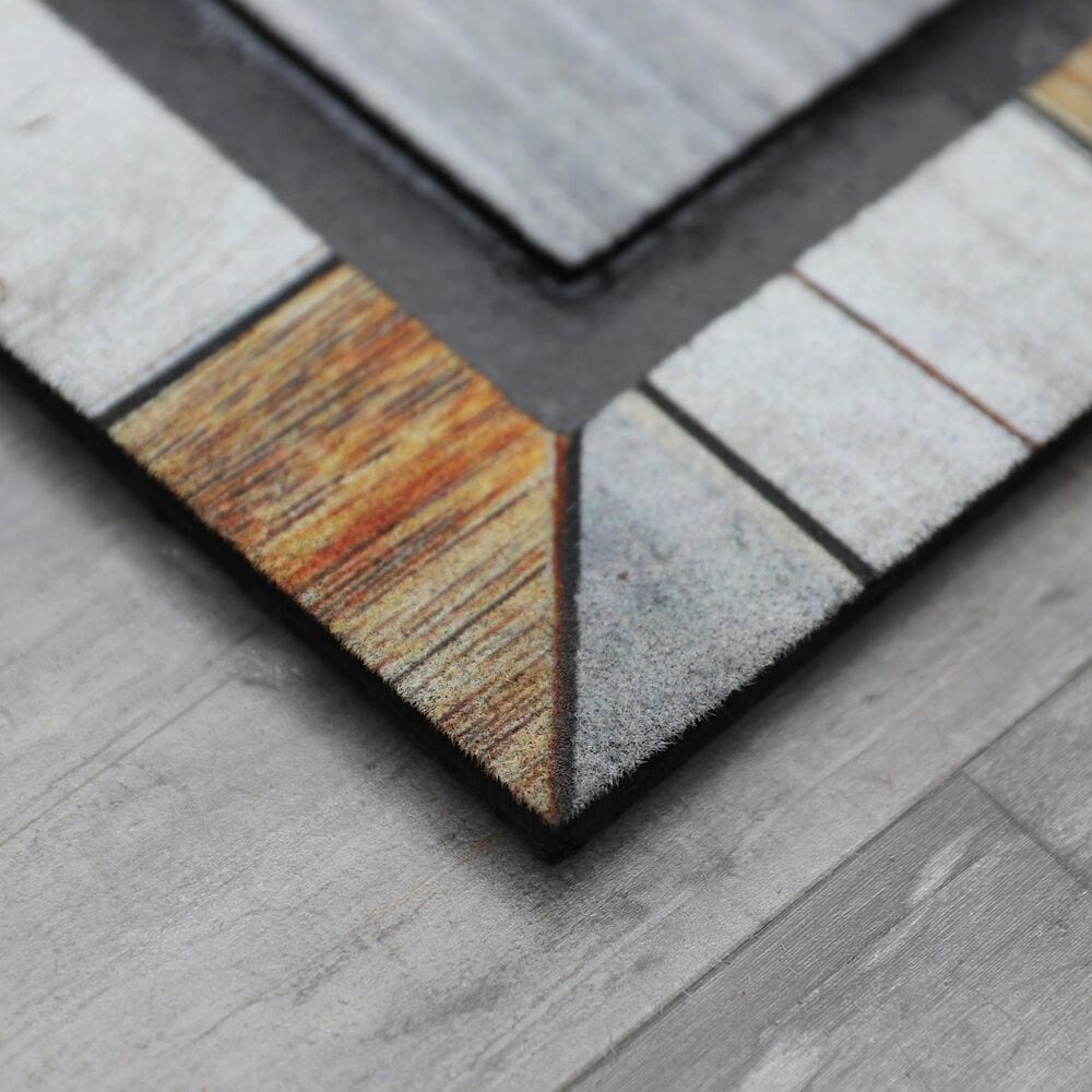 Karastan Doorscapes 1'6" x 2'6" Gray Door Mat, , large