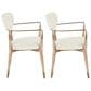 Lumisource Savannah Arm Chair with Cream Cushion in Copper and Whitewashed (Set of 2), , large