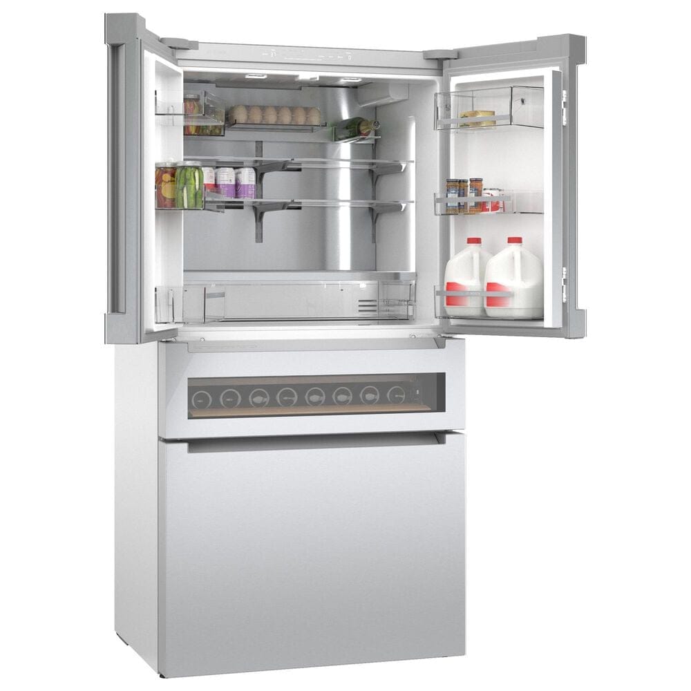 Bosch 800 Series 36&quot; Counter Depth French Door Bottom Mount Refrigerator in Stainless Steel, , large
