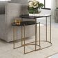 Uttermost Aztex 2-Piece Nesting Table Set in Antique Brass, , large