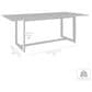 Blue River Cayman Outdoor Rectangular Dining Table in Black - Table Only, , large