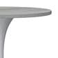 Leisuremod LeisureMod Verve Collection 36 Round Dining Table, White Base with Laminated White Marbleized Top, , large
