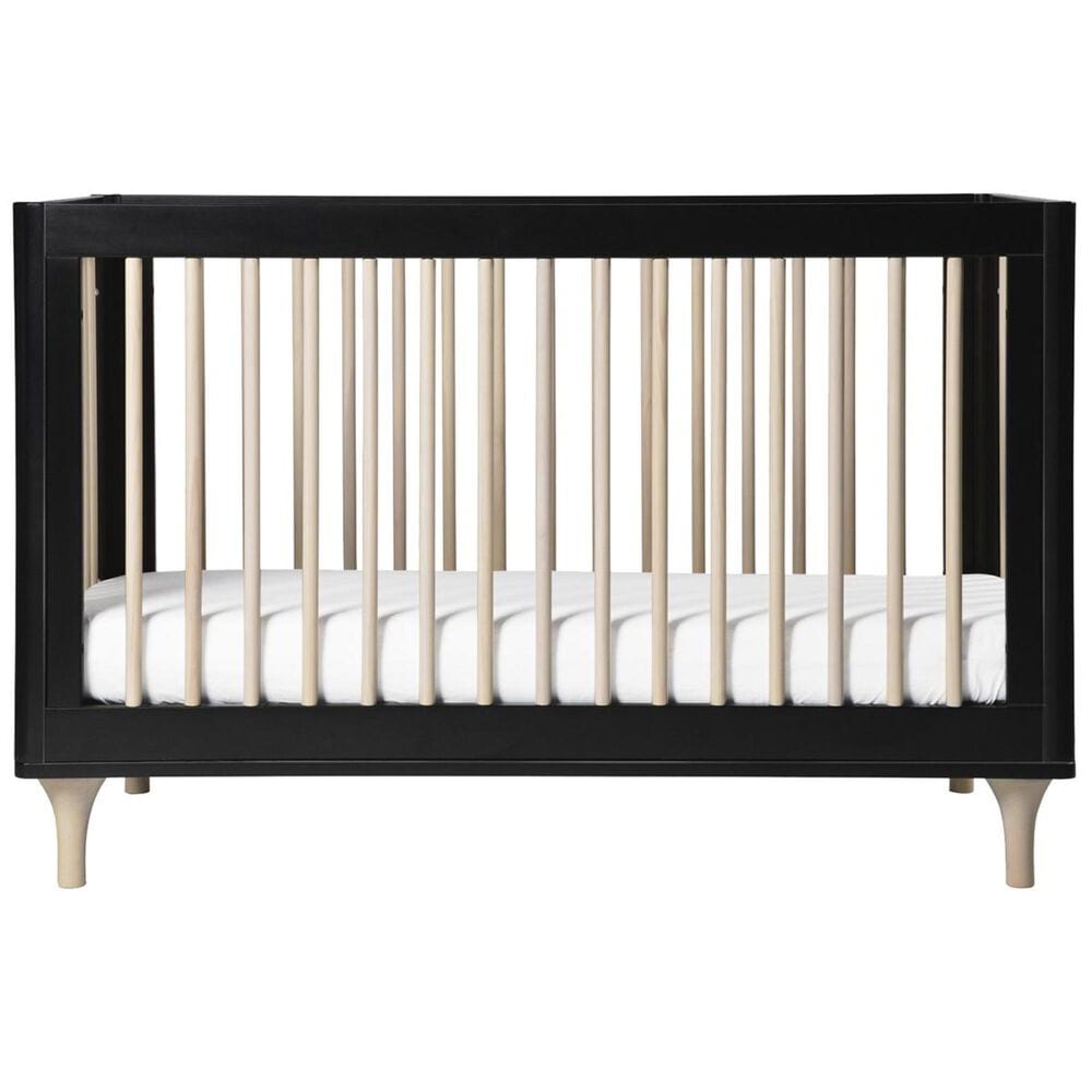 Babyletto Lolly 3-in-1 Convertible Crib with Kit in Black and Washed Natural, , large