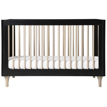 Babyletto Lolly 3-in-1 Convertible Crib with Kit in Black and Washed Natural, , large