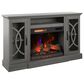 Fabio Flames 62" TV Stand with Electric Fireplace in Gray, , large