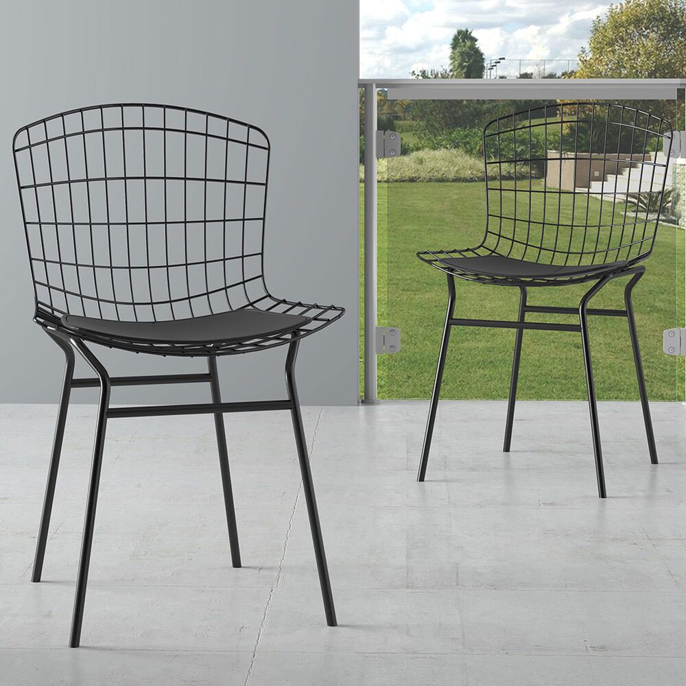 Dayton Madeline 2-Piece Chair with Seat Cushion Set in Black, , large