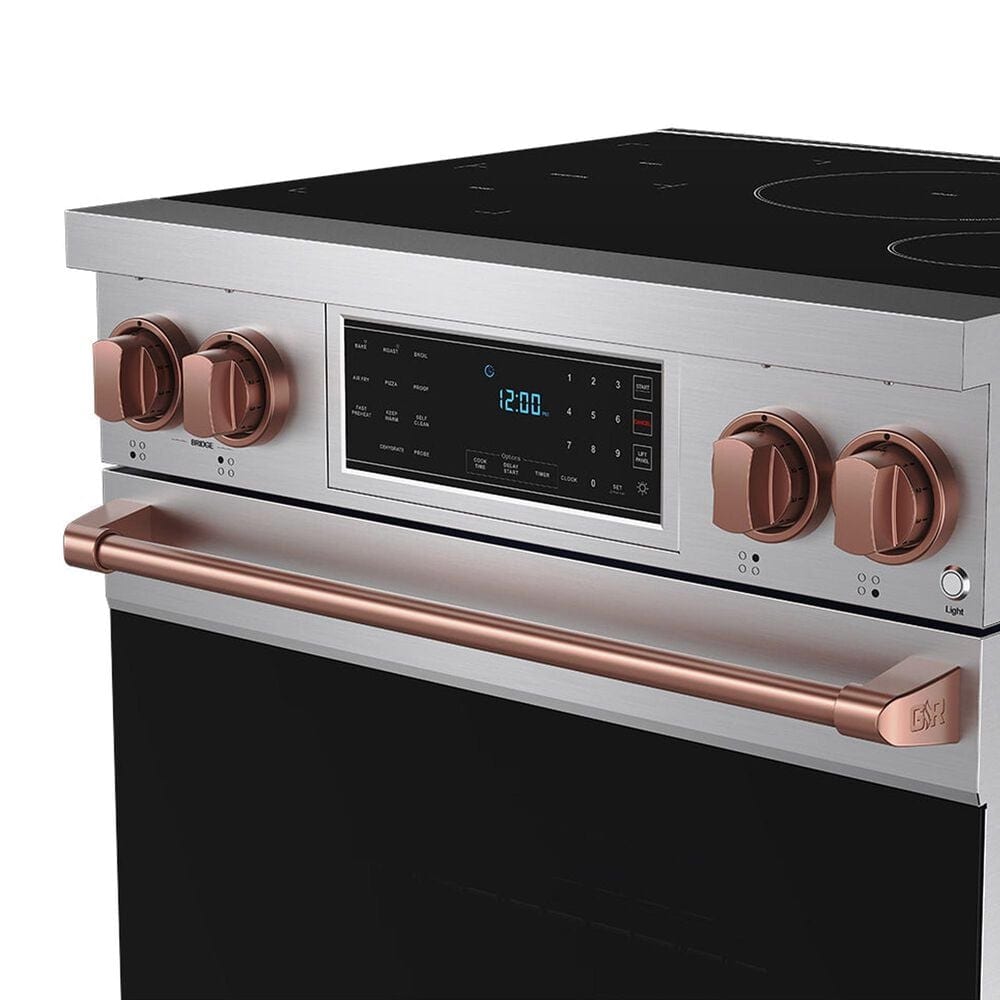 Thor Kitchen Gordon Ramsay 4.8 Cu. Ft. Professional Induction Range with Rose Gold Color Kit Assembly in Stainless Steel, , large