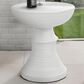Hearth and Haven Outdoor Round Side Table with Ribbed Texture in White, , large