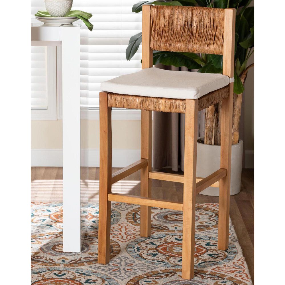 Baxton Studio Pava Bar Stool in Honey, , large