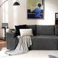 HOMLUX 104" Cloud Sectional Couch Upholstered Modular Sofa with Right L-Shape Chaise, Corduroy Fabric in Gray, , large