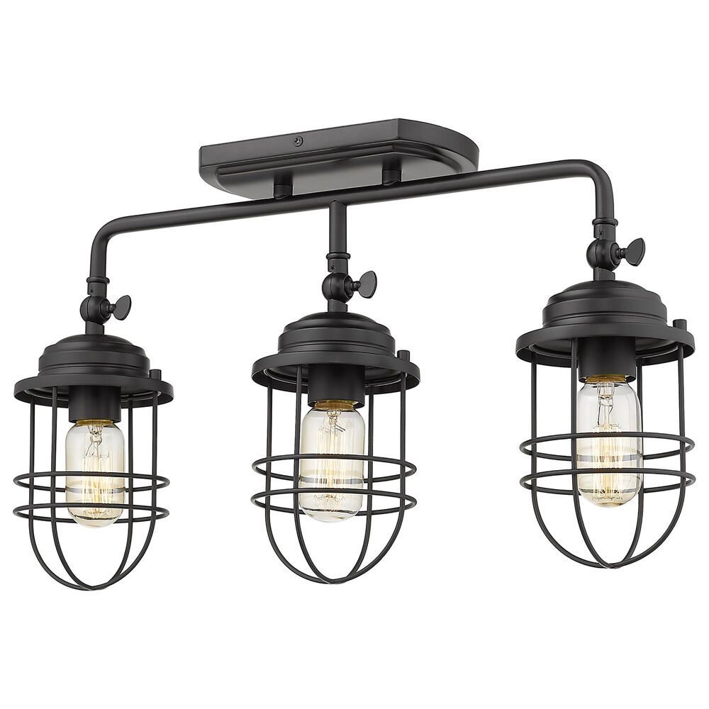 Golden Lighting Seaport 3-Light Bath Vanity in Matte Black, , large
