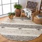 Safavieh Natura NAT325Z 6" Round Black and Ivory Area Rug, , large