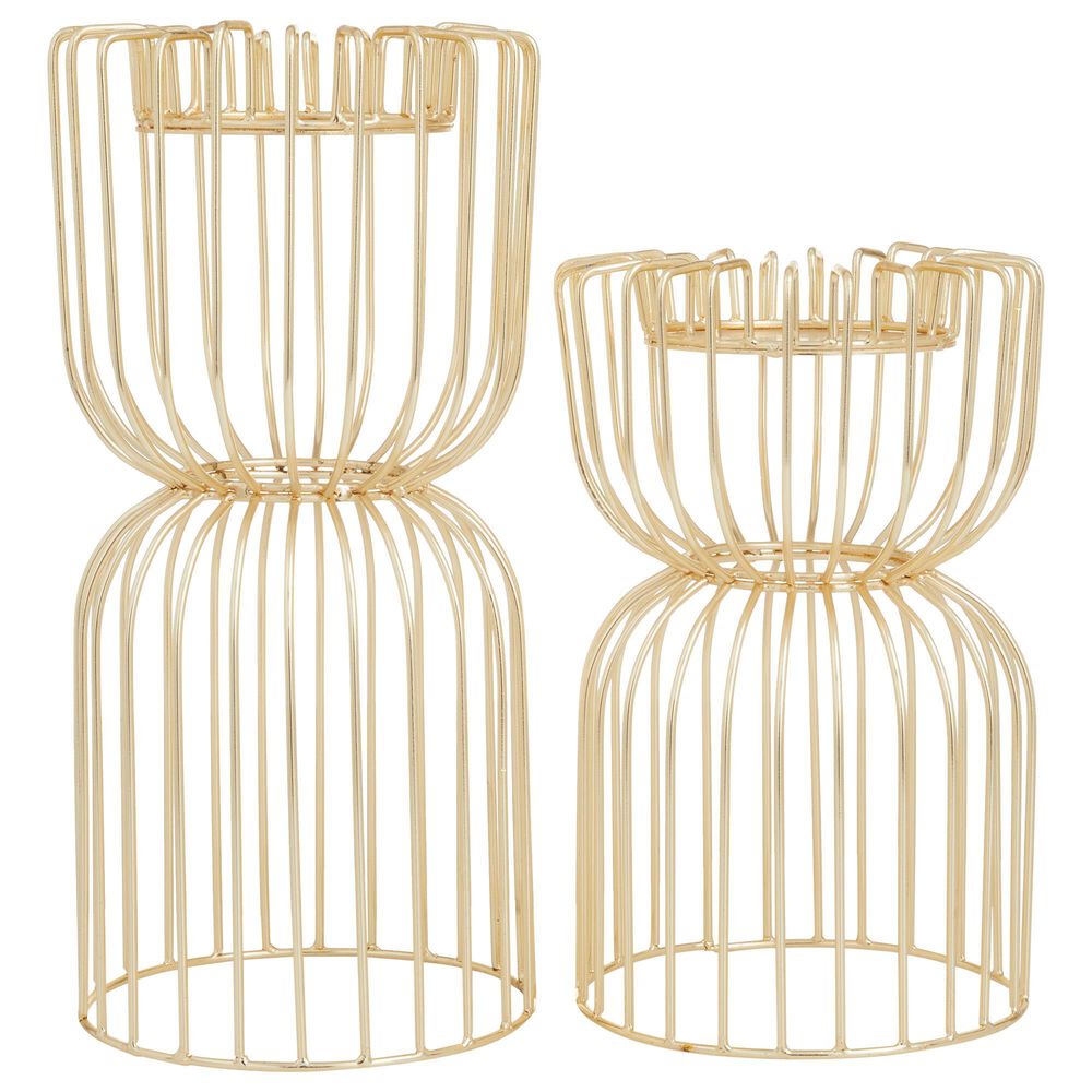 Maple and Jade Glam Candleholder in Gold (Set of 2), , large