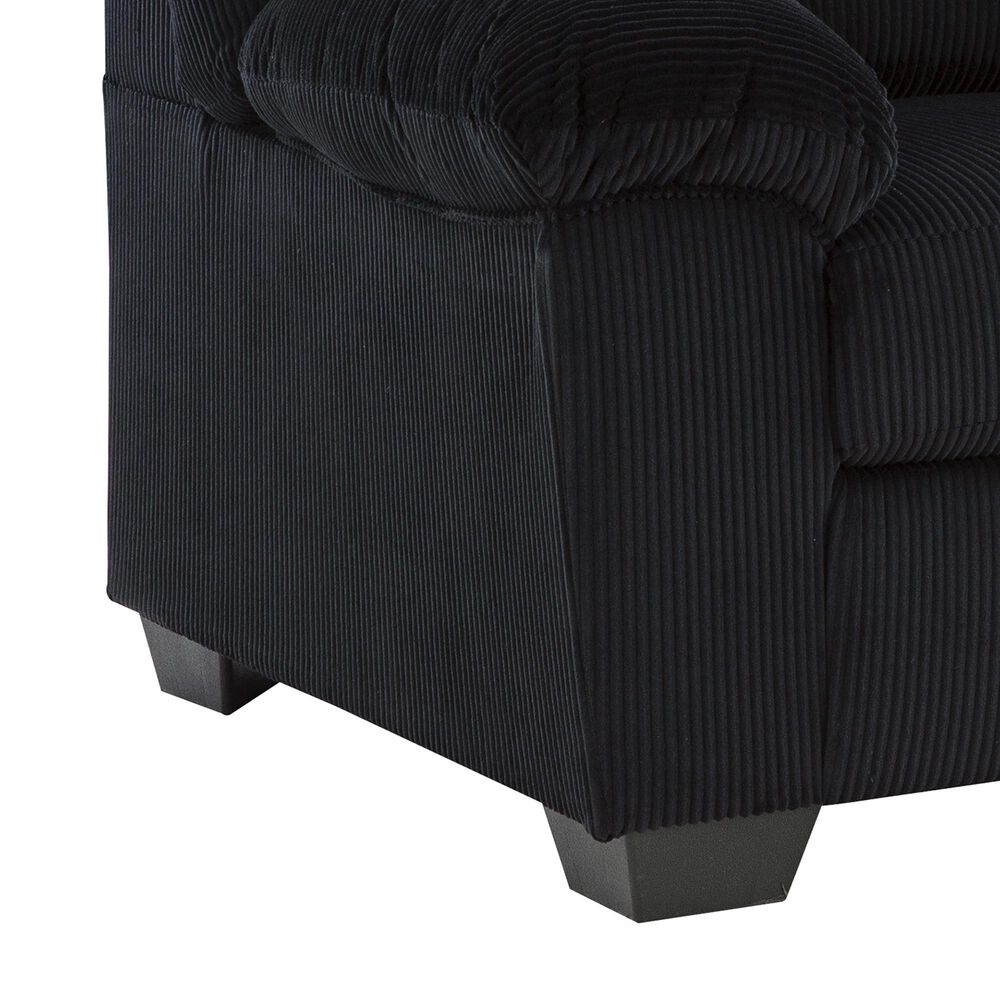 Ashley SimpleJoy Stationary Sofa and Loveseat Set in Onyx, , large