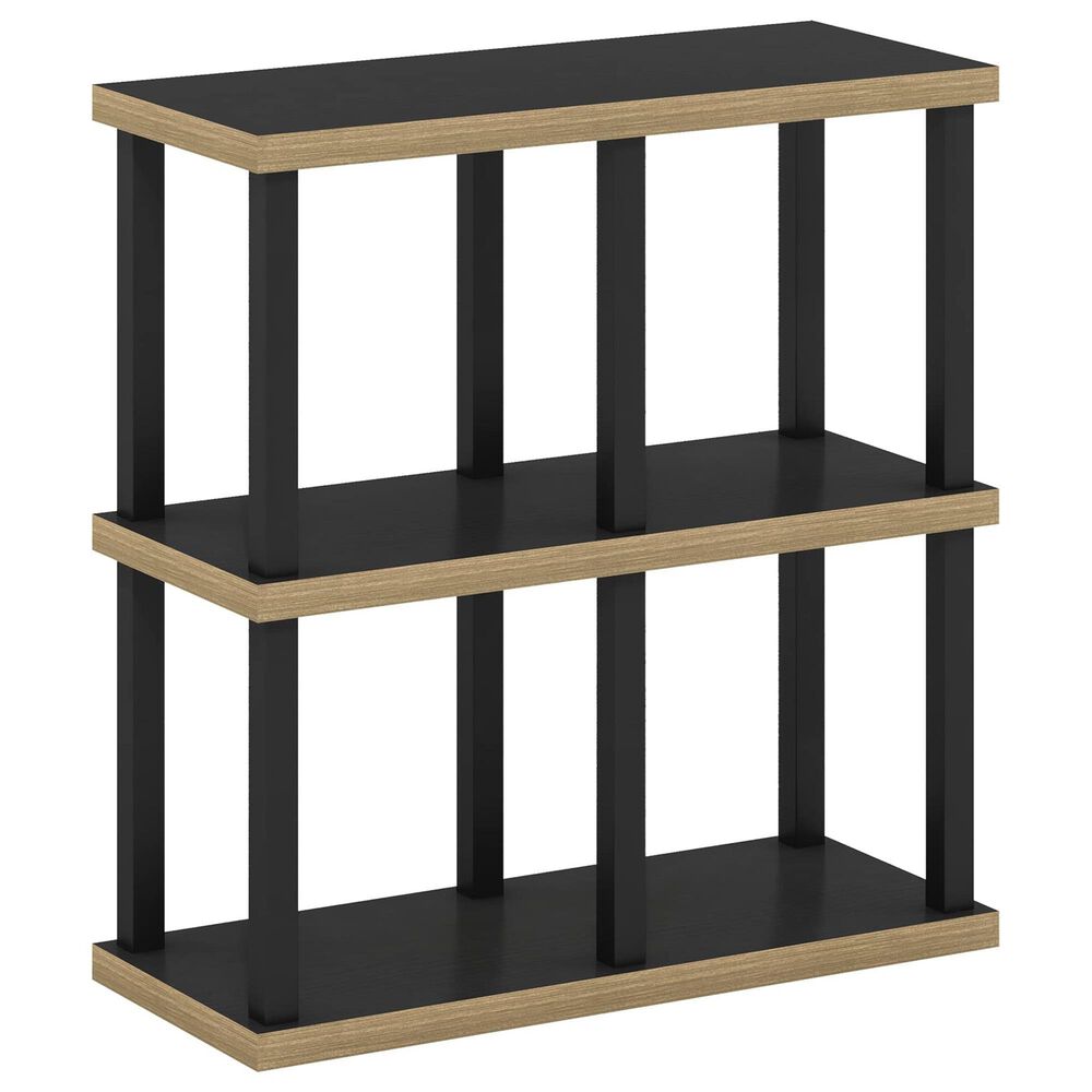 HOMLUX 4-Cube Display Bookshelf in Americano and Black, , large