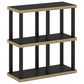 HOMLUX 4-Cube Display Bookshelf in Americano and Black, , large