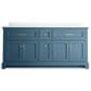 Kohler Charlemont 72" Double Bathroom Vanity in Tidal Blue with 3 cm White Quartz Top and Rectangular Sinks, , large