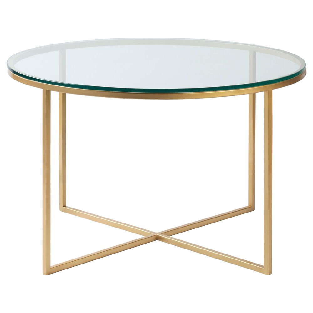 Surya Inc Karen Coffee Table in Glass and Gold, , large