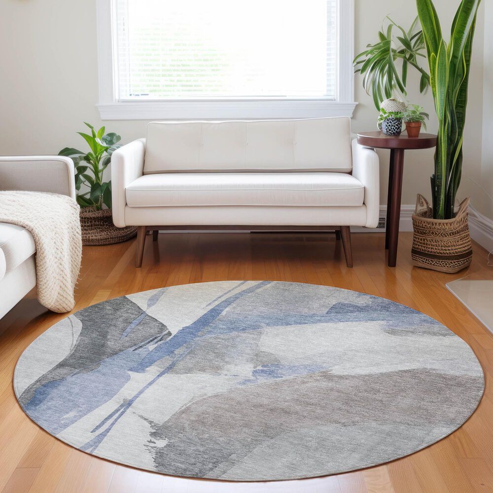 Dalyn Rug Company Ravenna RN7 8&#39; Round Denim Area Rug, , large