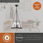 Vaxcel Rochester 3-Light Pendant in Matte Black, , large