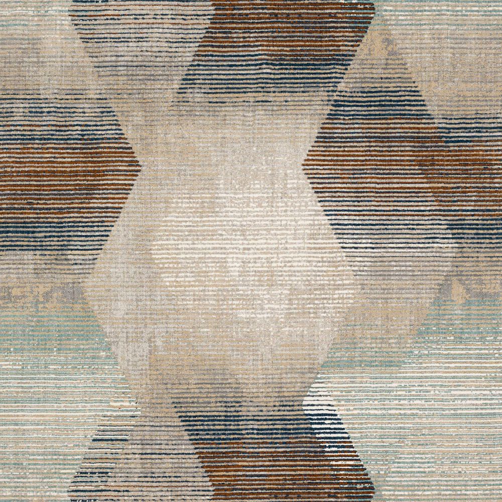 Karastan Epiphany Precarious Stria 2&#39;4&quot; x 7&#39;10&quot; Frost Grey Runner, , large