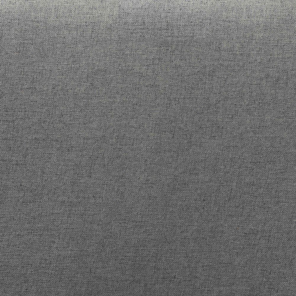 Baxton Studio Gala Queen Panel Headboard with Dark Grey Fabric in Walnut Brown, , large