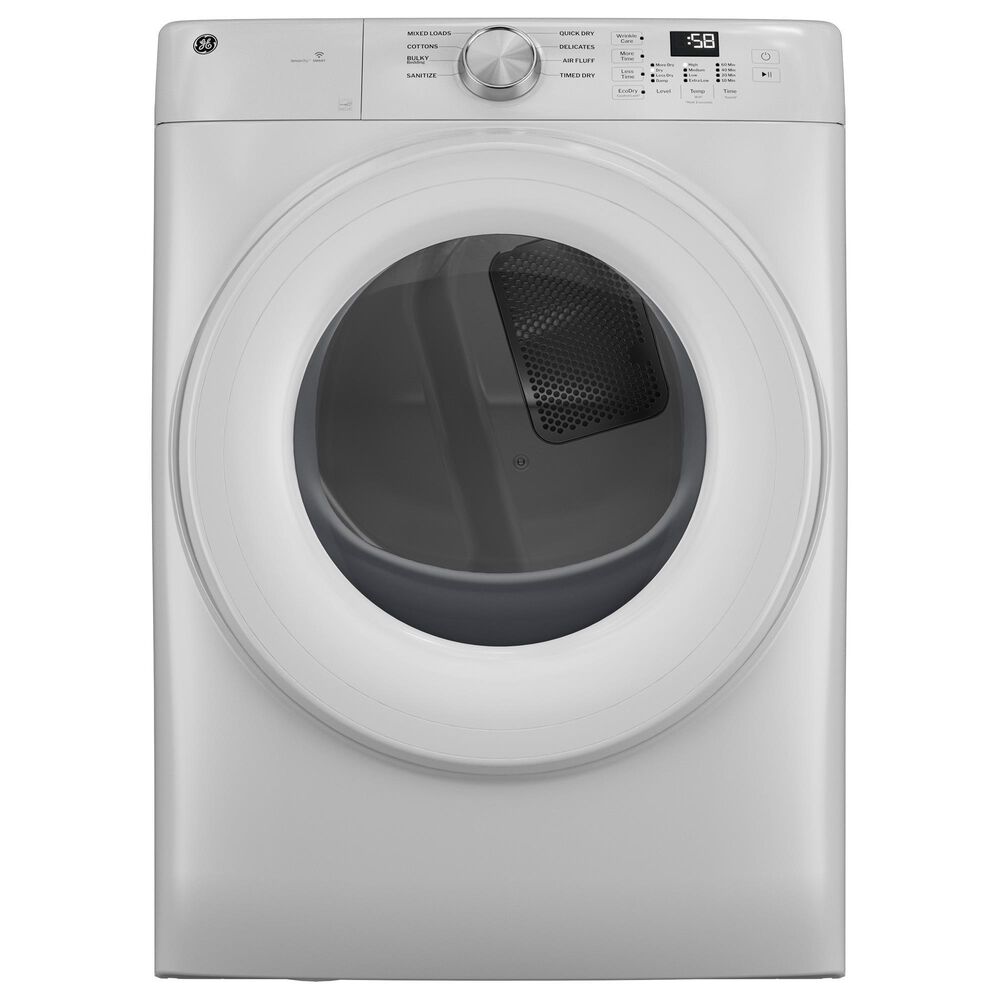 GE Appliances 7.8 Cu. Ft. Smart Front Load Electric Dryer in White, , large