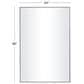 Maple and Jade 32" x 18" Wood Rectangular Wall Mirror with Thin Frame in Black, , large
