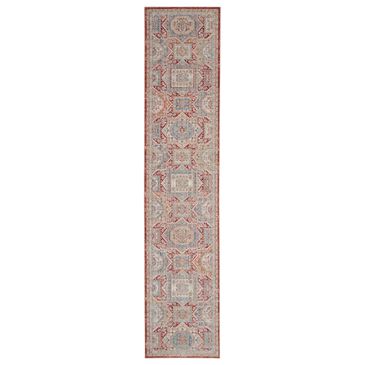 Nourison Homestead HMS02 2"7" x 10" Blue and Brick Runner, , large