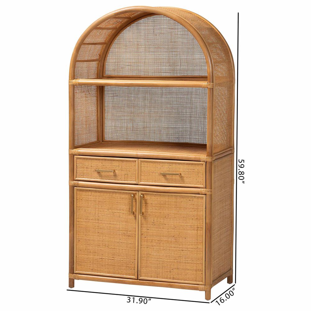 Baxton Studio Mairen 2-Drawer Storage Cabinet in Light Honey, , large