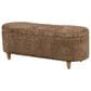 Hampton Park Bailey Boucle Flip Top Storage Bench in Chocolate, , large