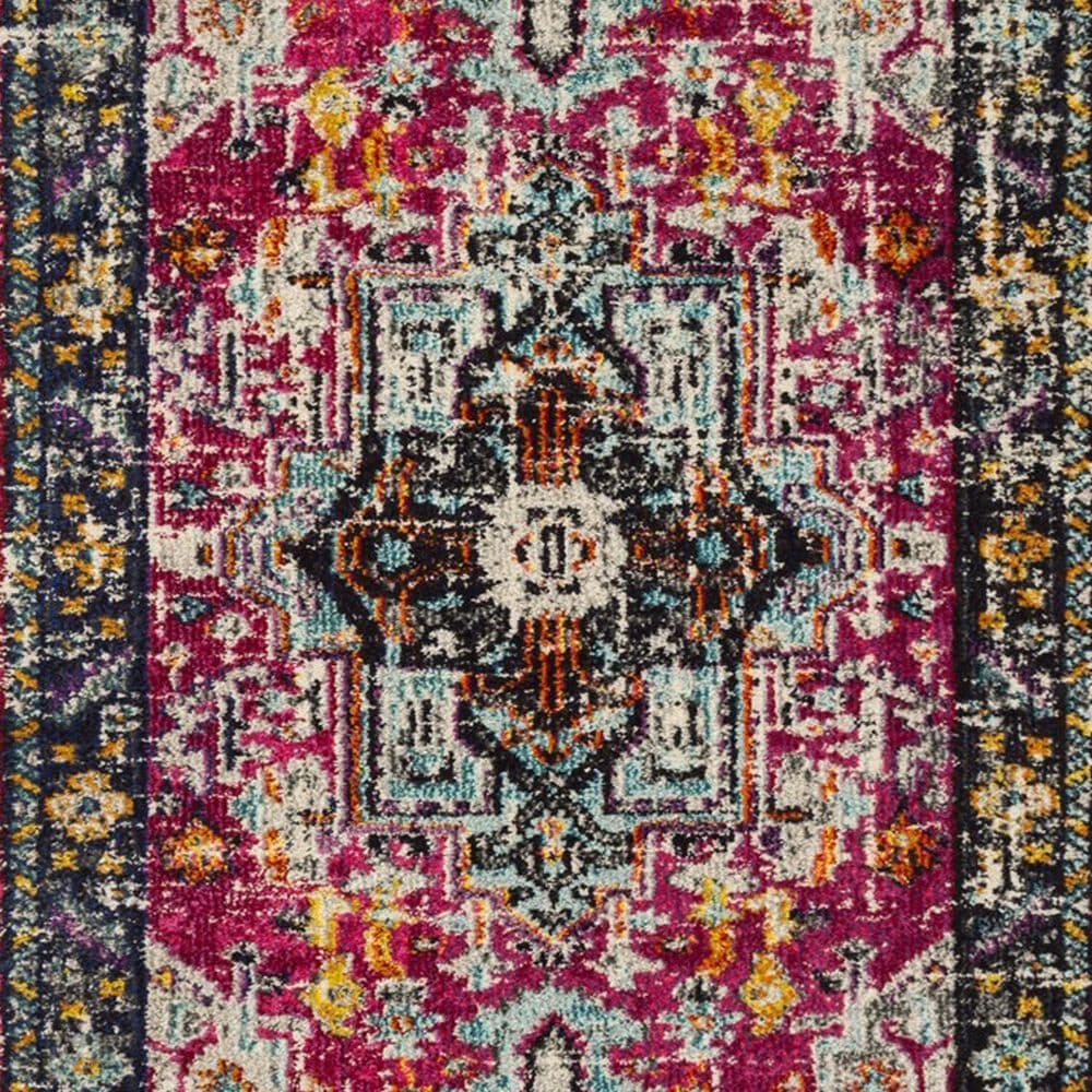 Safavieh Monaco MNC253J-28 2&#39;2&quot; x 8&#39; Fuchsia/Grey Runner, , large