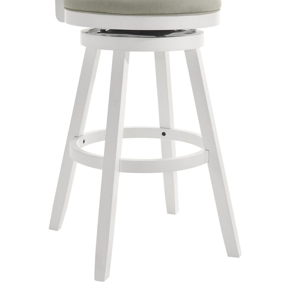 Armen Living Harper 30" Swivel Bar Stool in Matte White, , large
