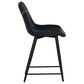 Linon Home Decor Elder 24" Counter Stool with Navy Cushion in Black, , large