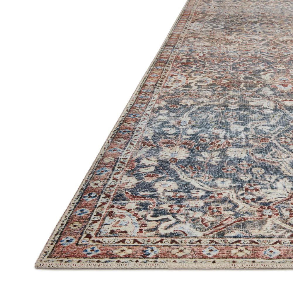 Chris Loves Julia x Loloi Jules 2&#39; x 5&#39; Denim and Spice Area Rug, , large