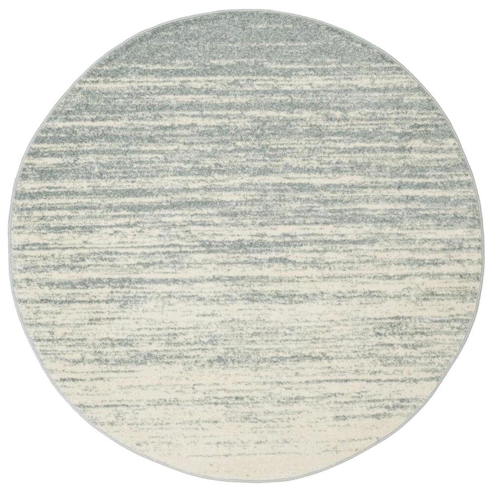 Safavieh Adirondack ADR113T 4&#39; Round Slate and Cream Area Rug, , large