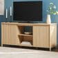 Walker Edison Flynn Scandinavian 58" TV Stand in Coastal Oak, , large
