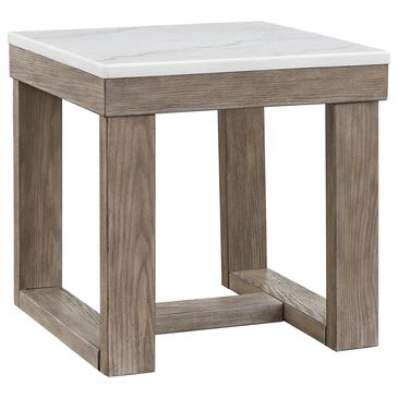 Ashley Loyaska End Table in Grayish Brown and Ivory, , large