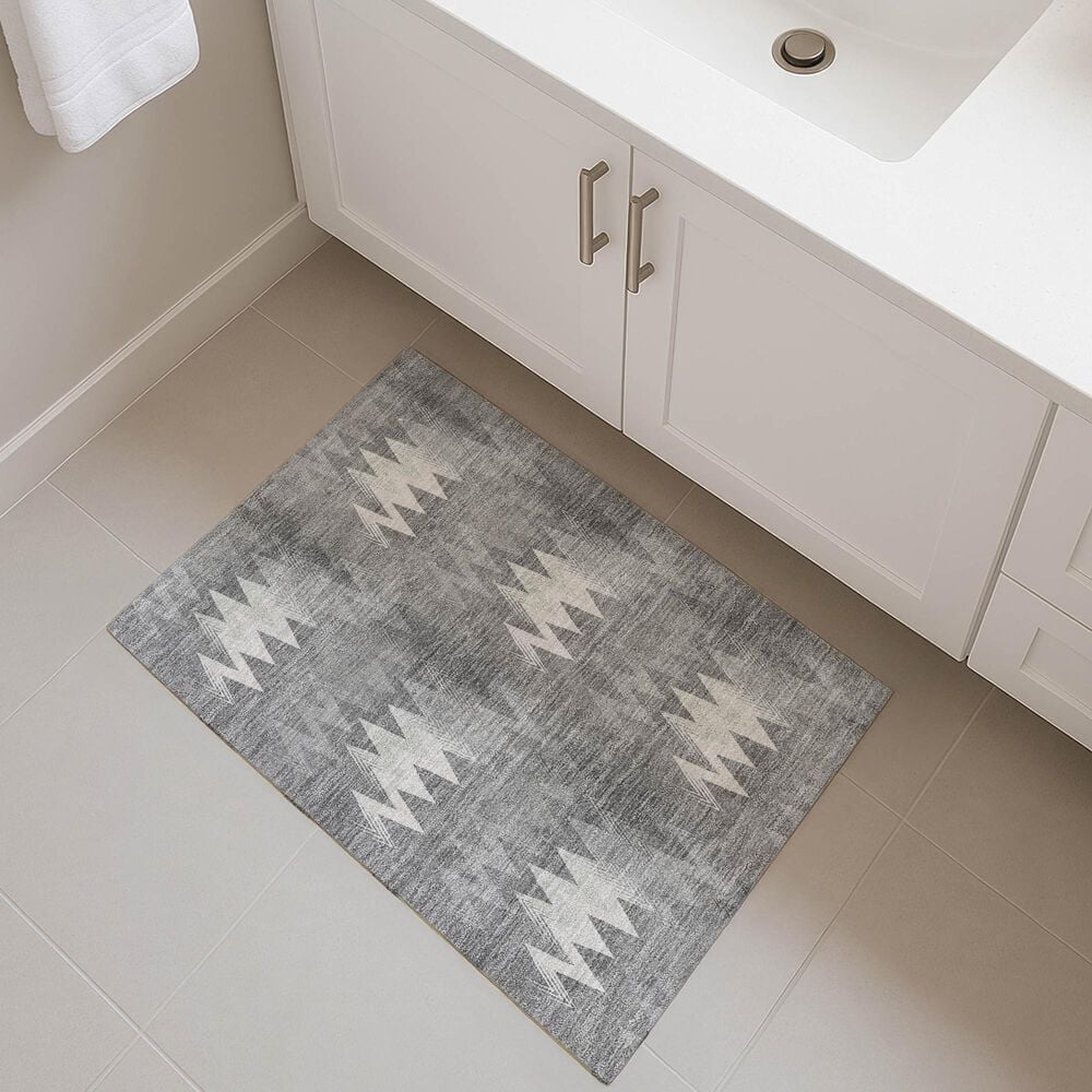 Dalyn Rug Company Soft Essentials Chevron Gray 2'6" x 3'10" Area Rug, , large
