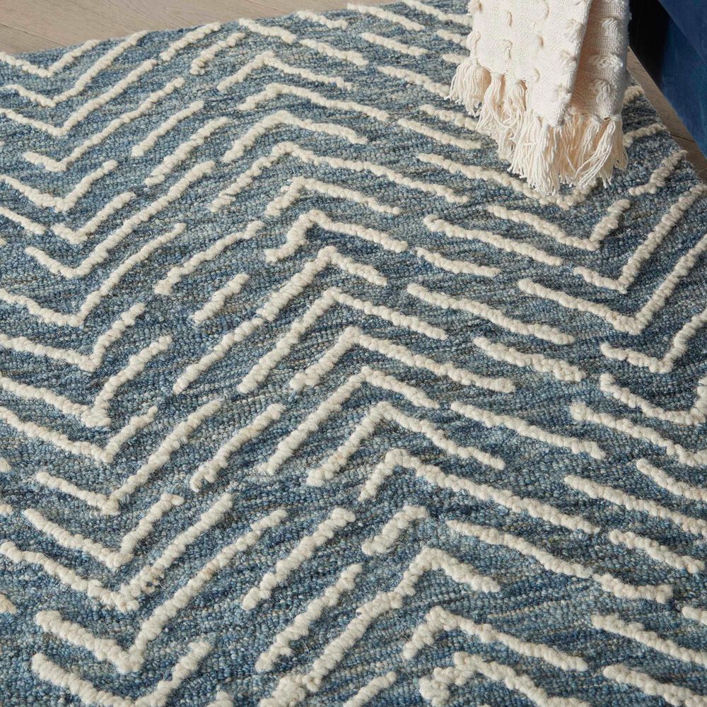 Nourison Colorado 3&#39;9&quot; x 5&#39;9&quot; Indigo and Ivory Area Rug, , large
