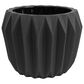 Creative Coop Round Fluted Planter in Matte Grey, , large