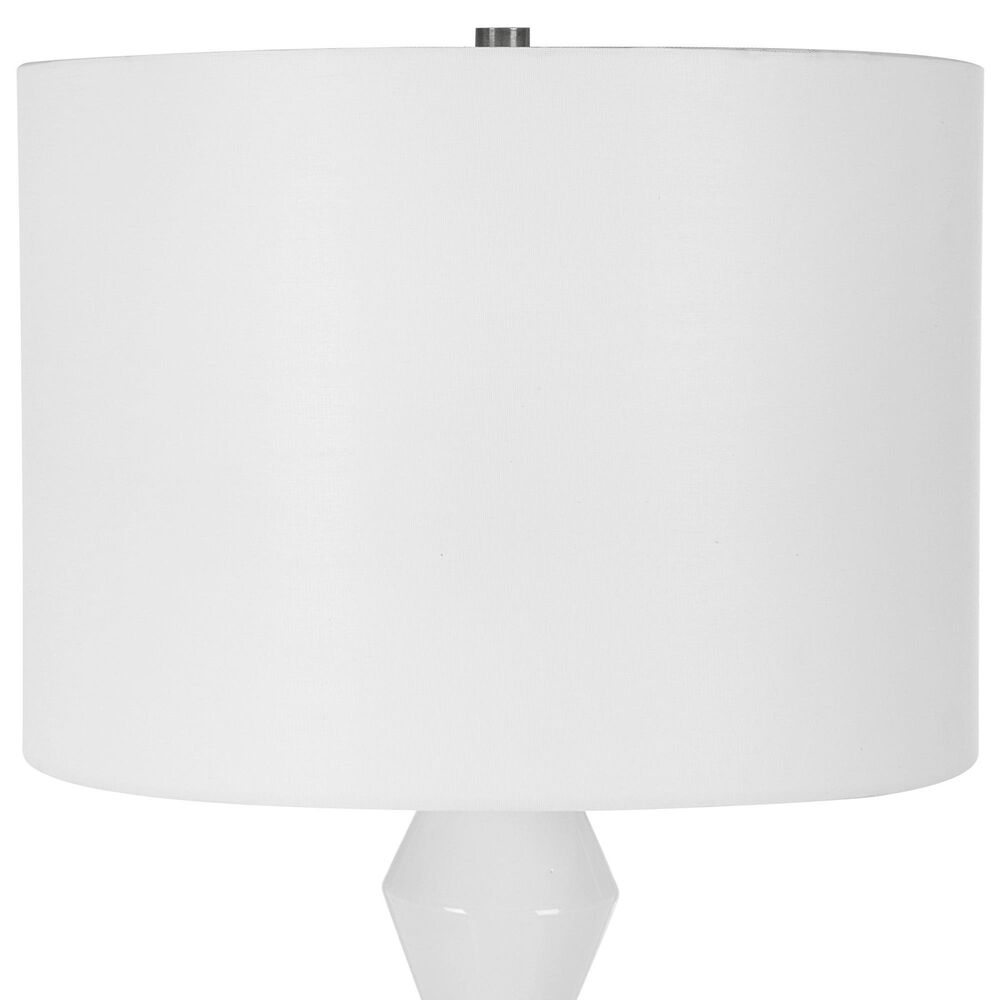Uttermost Architect Table Lamp in White and Antique Brushed Brass, , large