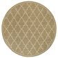 Oriental Weavers Marina 7765Y 7"10" Round Tan and Ivory Area Rug, , large