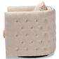 Baxton Studio Micah Swivel Chair in Beige, , large