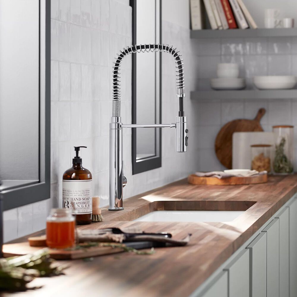 Kohler Purist Semi-Professional Pull-Out Kitchen Sink Faucet in Polished Chrome, , large